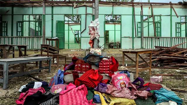 মিয়ানমারে স্কুলে বিমান হামলা, ২০ শিশুসহ নিহত ২২