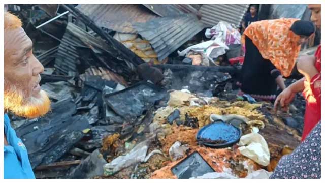 অগ্নিকাণ্ডে পুড়ল ১০ দোকান, পৌনে এক কোটি টাকার ক্ষতি